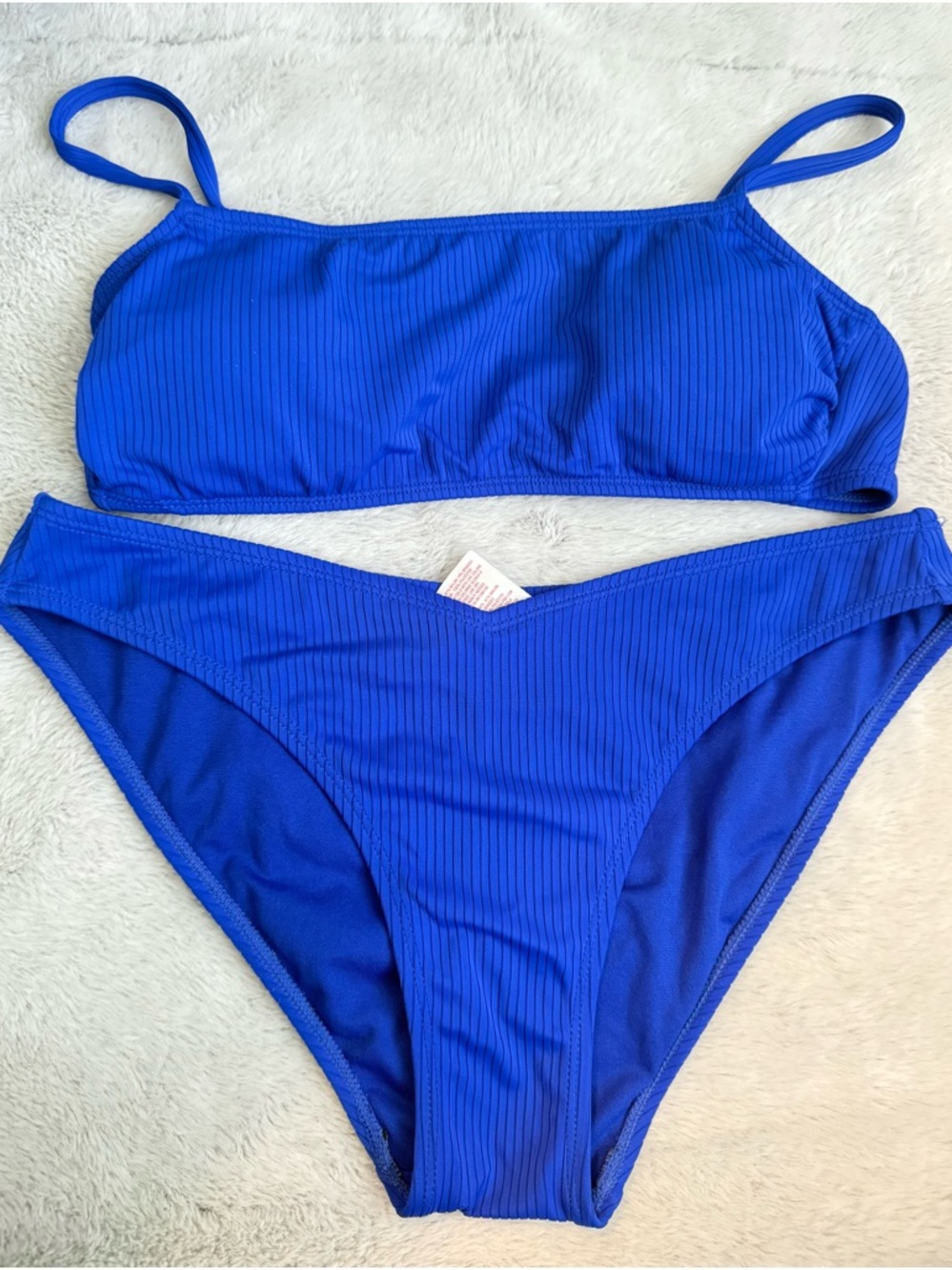 Xhilaration Royal Blue Ribbed Bikini Set